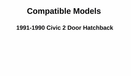 Passenger Right Side Door Window Door Glass Compatible with Honda Civic 2 Door Hatchback 1990-1991 Models