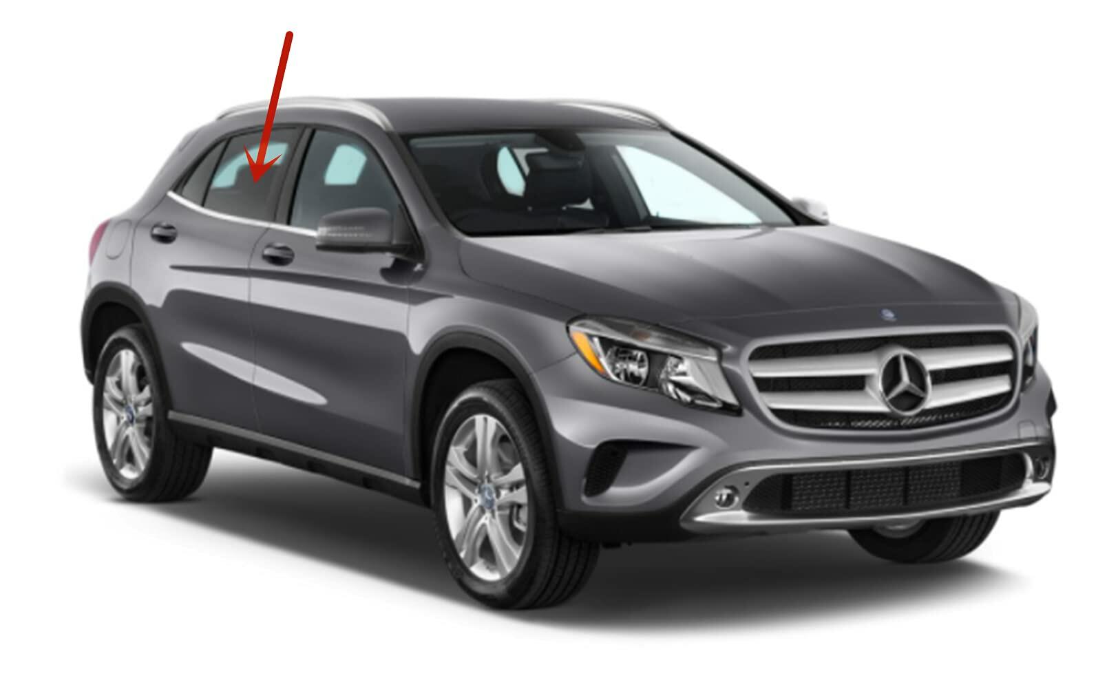 Passenger Right Side Rear Door Window Door Glass Compatible with Mercedes Benz GLA250 / GLA45 AMG 2015-2020 Models