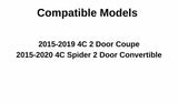 Passenger Right Side Door Window Door Glass Compatible with Alfa Romeo 4C / 4C Spider 2015-2020 Models