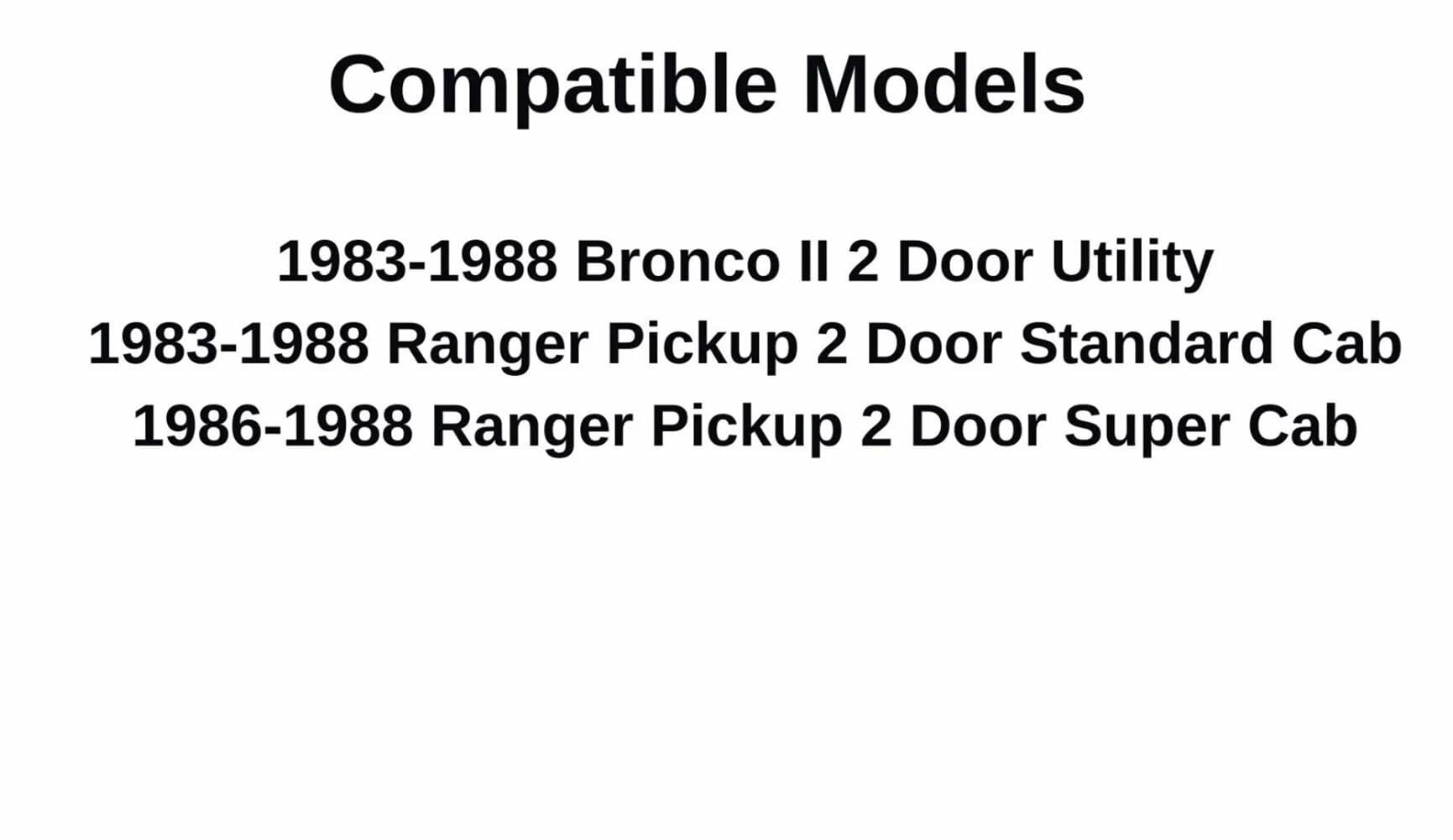 W/Vent Style Passenger Right Side Door Window Door Glass Compatible with Ford Ranger Pickup/Bronco II 1983-1988 Models