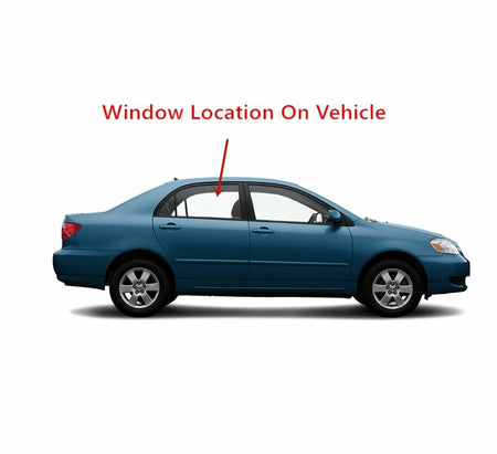 Passenger Right Side Rear Door Window Door Glass Compatible with Toyota Corolla 4 Door Sedan 2003-2008 Models