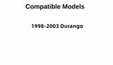 Driver Left Side Rear Door Window Door Glass Compatible with Dodge Durango 1998-2003 Models
