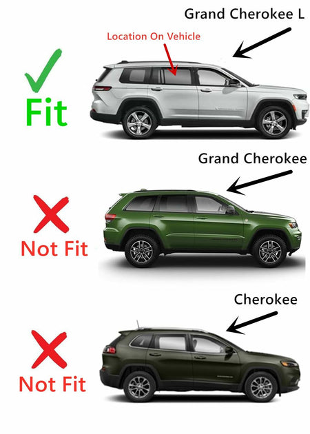 5MM Thickness Laminated Privacy Passenger Right Side Rear Door Window Door Glass Compatible with Jeep Grand Cherokee L 2021-2026 Models