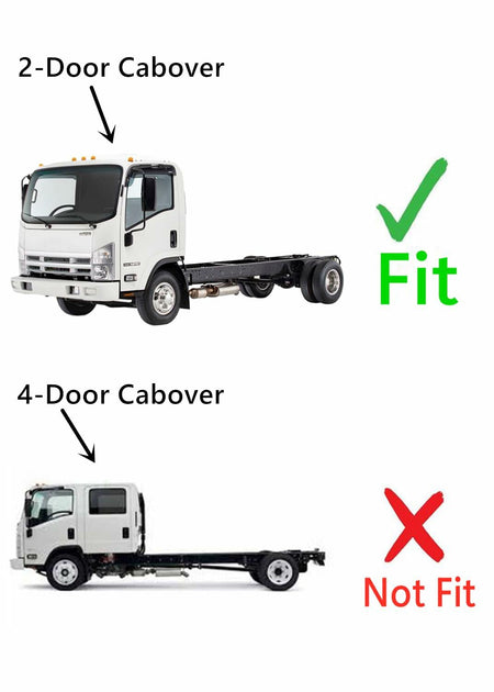 Rear Back Window Back Glass Compatible with Chevrolet / GMC LCF W3500 W4500 W5500 & Isuzu NPR NQR NRR 20007-2025 2-Door Cabover Models (Not For 4-Door , Or 2007 Gas Cabover)