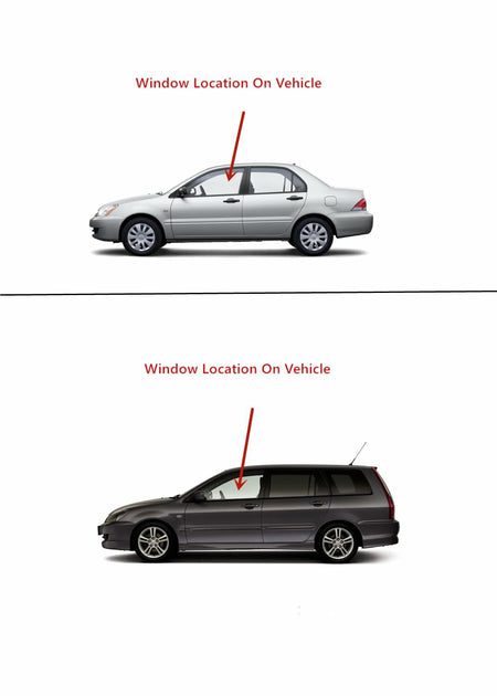 Driver Left Side Front Door Window Door Glass Compatible with Mitsubishi Lancer 2002-2007 Models