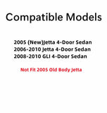 Driver Left Side Rear Vent Window Vent Glass Compatible with Volkswagen Jetta(New) 2005 / Jetta 2006-2010 / GLI 2008-2010 4-Door Sedan Models