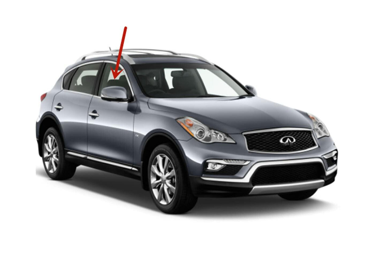 Passenger Right Side Front Door Window Door Glass Compatible with Infiniti EX35 / EX37 / QX50 2008-2017 Models