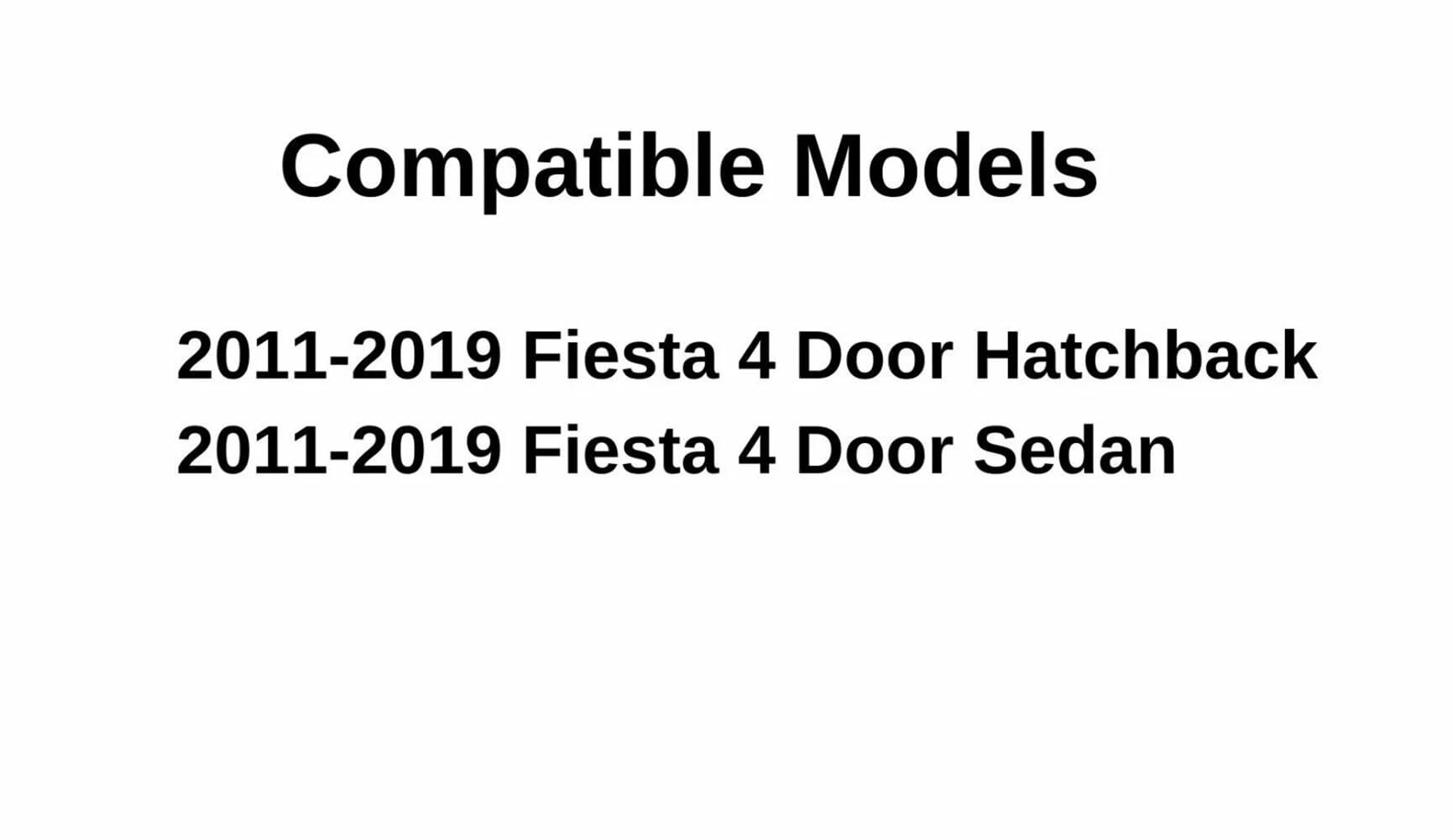 Tempered Black Moulding Style Driver Left Side Front Vent Window Vent Glass Compatible with Ford Fiesta 2011-2019 Models