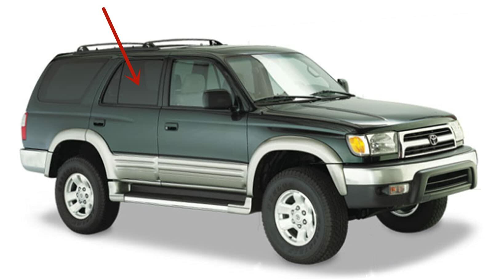 NAGD Passenger Right Side Rear Door Window Glass for Toyota 4Runner SUV 1996-2002 Models, Tempered Gray Glass