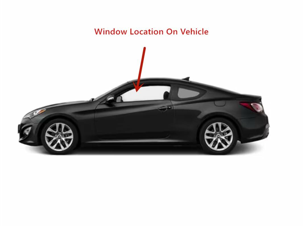 Driver Left Side Door Window Door Glass Compatible with Hyundai Elantra 2 Door Coupe 2013-2016 Models