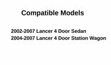 Driver Left Side Front Door Window Door Glass Compatible with Mitsubishi Lancer 2002-2007 Models