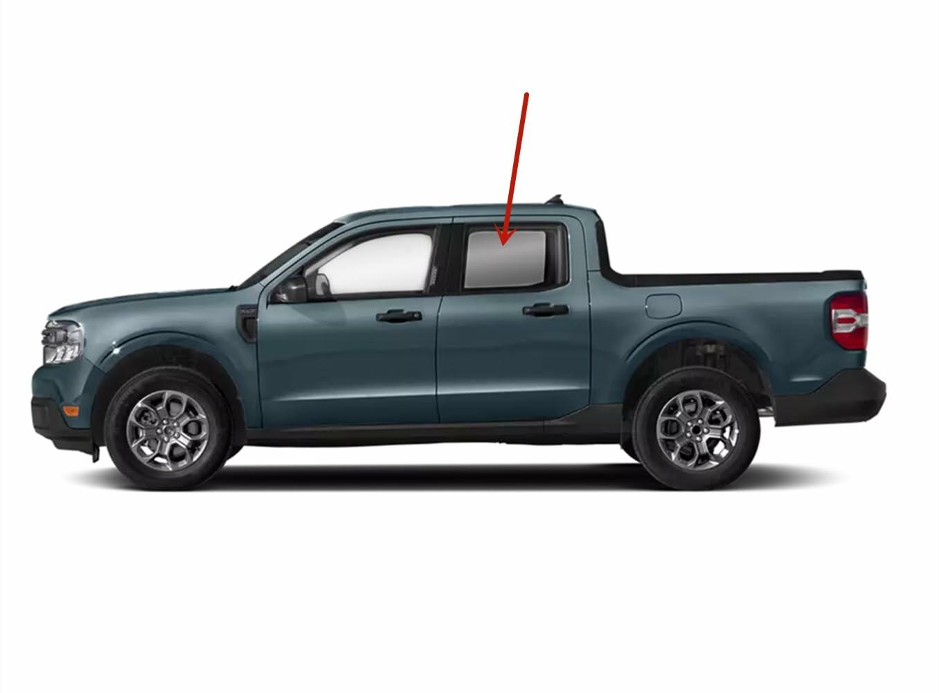 Tempered Privacy Driver Left Side Rear Door Window Door Glass Compatible with Ford Maverick 2022-2026 Models