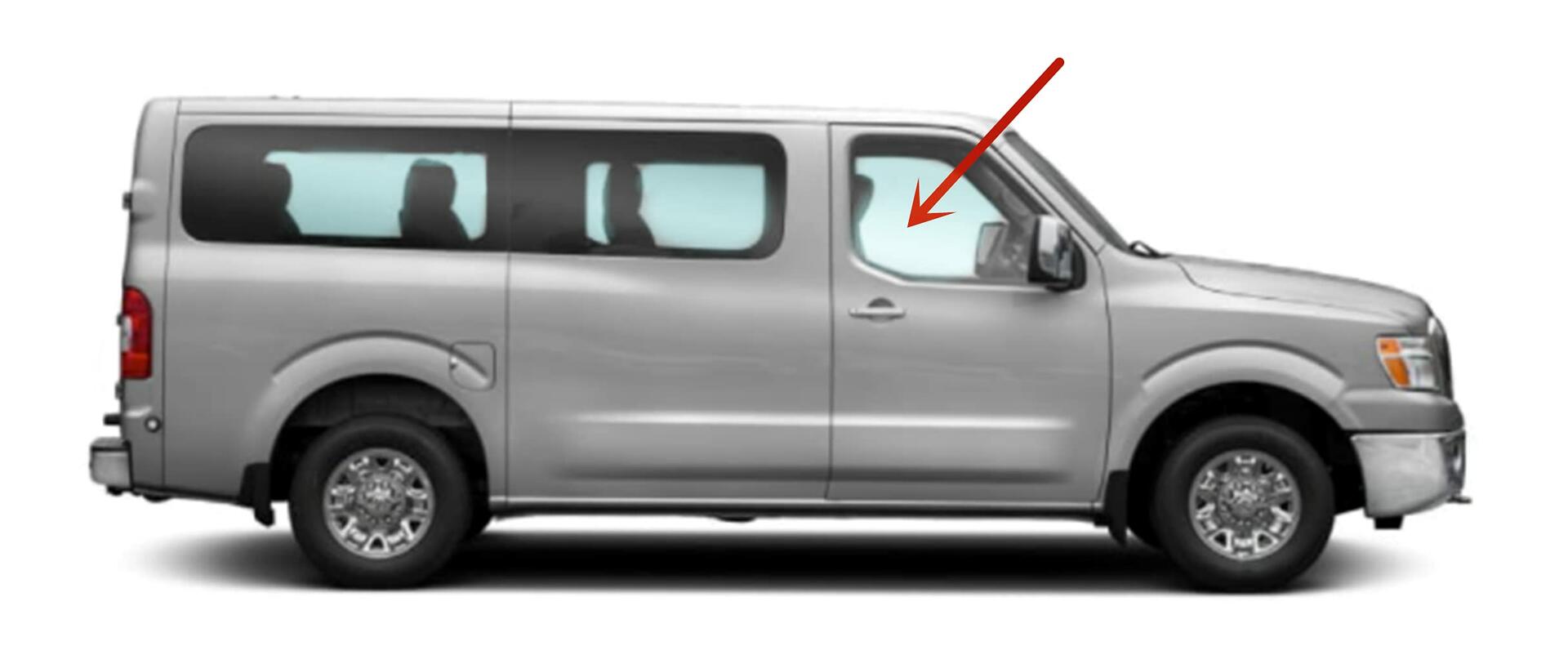 Passenger Right Side Front Door Window Door Glass Compatible with Nissan NV1500 NV2500 NV3500 2012-2021 Models
