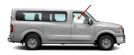 Passenger Right Side Front Door Window Door Glass Compatible with Nissan NV1500 NV2500 NV3500 2012-2021 Models