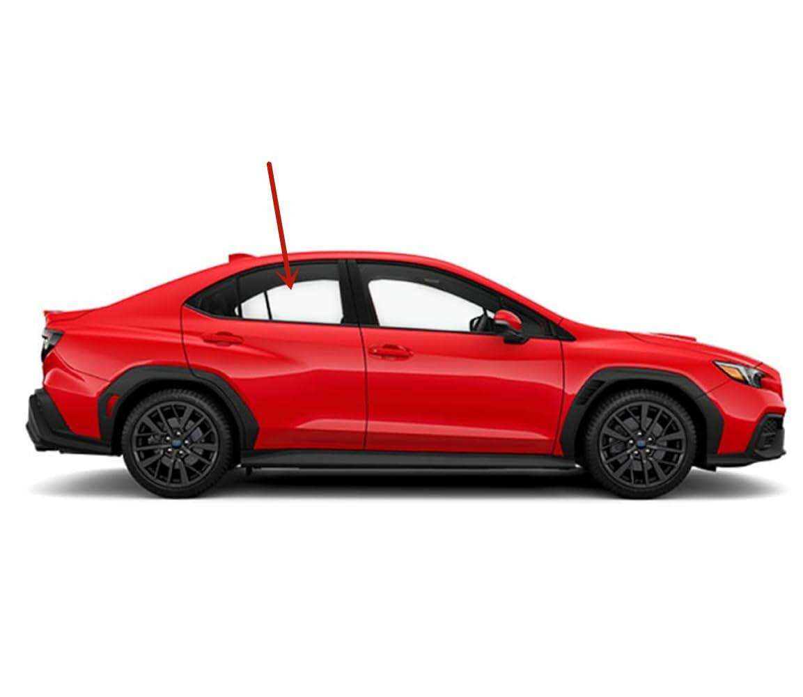 Tempered Passenger Right Side Rear Door Window Door Glass Compatible with Subaru WRX 2022-2025 Models