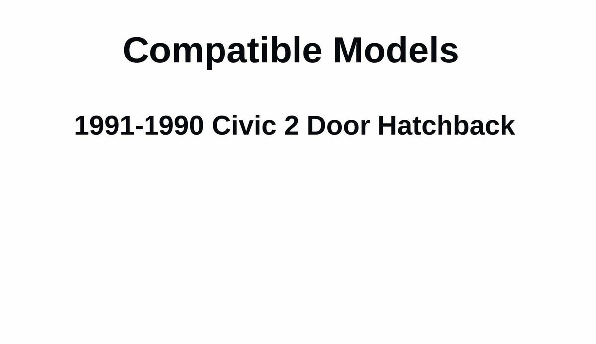 Driver Left Side Door Window Door Glass Compatible with Honda Civic 2 Dr Hatchback 1990-1991 Models