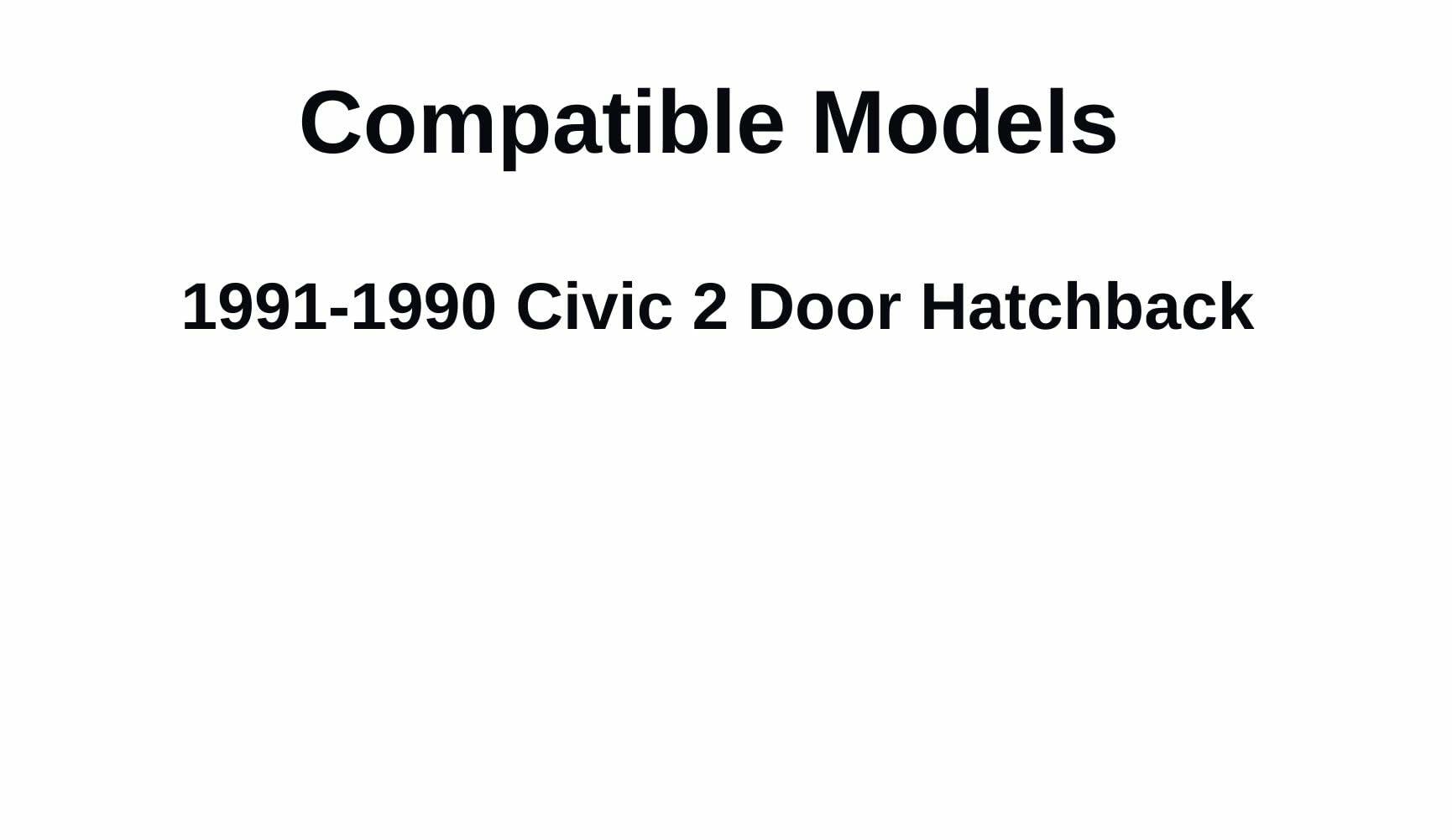 Driver Left Side Door Window Door Glass Compatible with Honda Civic 2 Dr Hatchback 1990-1991 Models