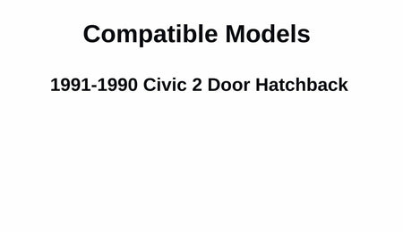 Driver Left Side Door Window Door Glass Compatible with Honda Civic 2 Dr Hatchback 1990-1991 Models