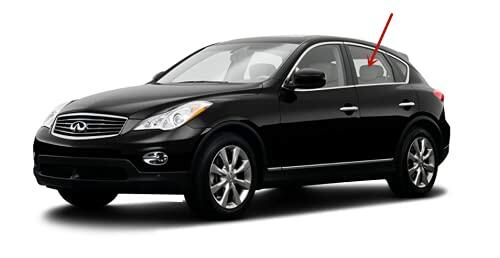 Driver Left Side Rear Door Window Door Glass Compatible with Infiniti EX35 / EX37 / QX50 2008-2015 Models