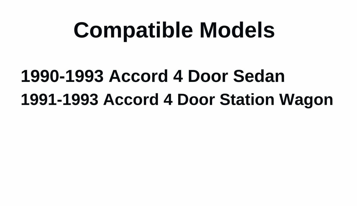 Passenger Right Side Front Door Window Door Glass Compatible with Honda Accord 4 Door Sedan/Wagon 1990-1993 Models