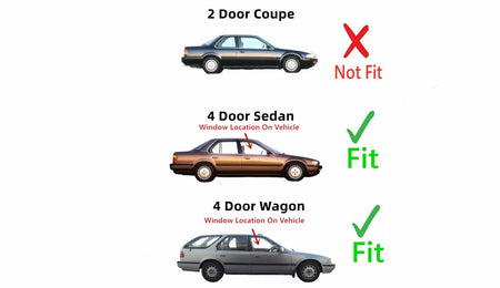 Passenger Right Side Front Door Window Door Glass Compatible with Honda Accord 4 Door Sedan/Wagon 1990-1993 Models