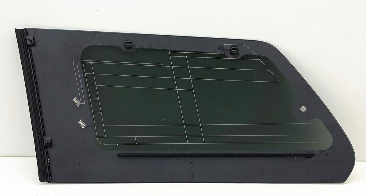 Movable W/ Sunshade Hooks Style Passenger Right Side Quarter Window Quarter Glass Compatible with Toyota Sienna 2011-2020 Models