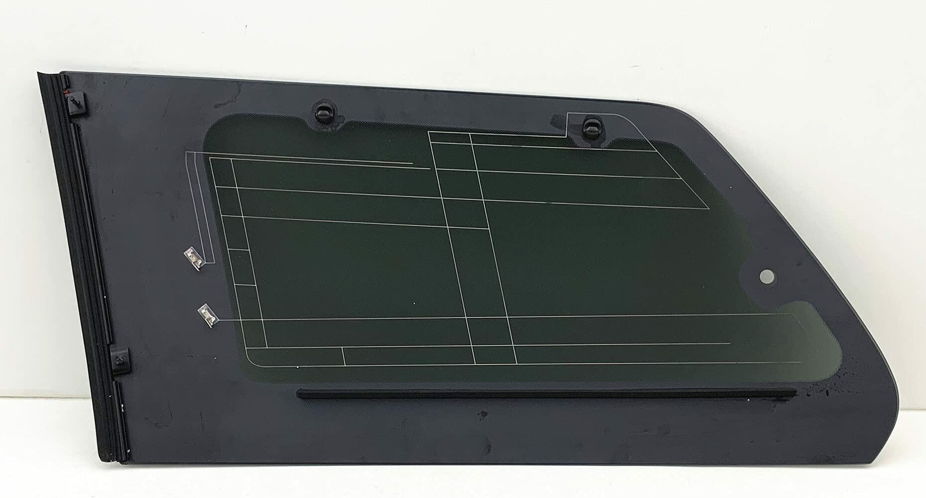 Movable W/ Sunshade Hooks Style Passenger Right Side Quarter Window Quarter Glass Compatible with Toyota Sienna 2011-2020 Models