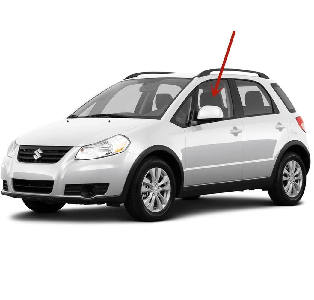 Driver Left Side Front Door Window Door Glass Compatible with Suzuki SX4 4 Door Hatchback/Sedan 2007-2013 Models