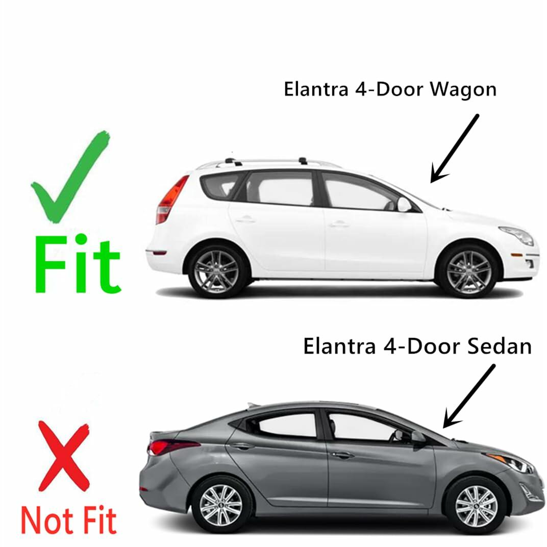 Passenger Right Side Rear Door Window Door Glass Compatible with Hyundai Elantra 2009-2011 / Elantra Touring 2012 4 Door Wagon Models