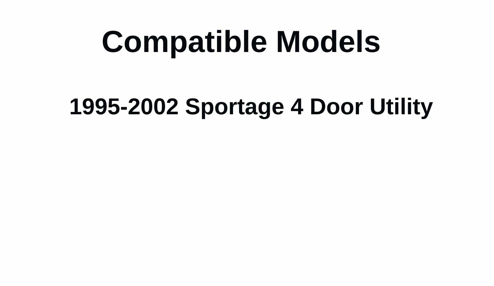 Passenger Right Side Quarter Glass Quarter Window Compatible with Kia Sportage 1995-2002 4 Door Models