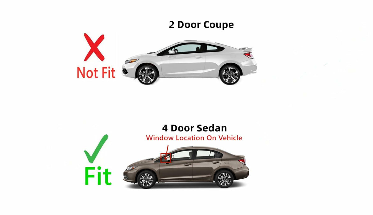 Driver Left Front Vent Glass Vent Window Compatible with Honda Civic 4 Door Sedan 2012-2015 Models
