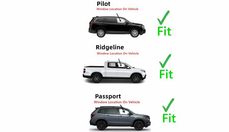 Tempered Passenger Right Side Front Door Window Door Glass Compatible with Honda Pilot 2016-2022/ Ridgeline 2017-2025 / Passport 2019-2025 Models