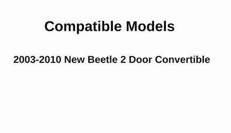 Passenger Right Side Door Glass Compatible with Volkswagen New Beetle 2 Door Convertible 2003-2010 Models