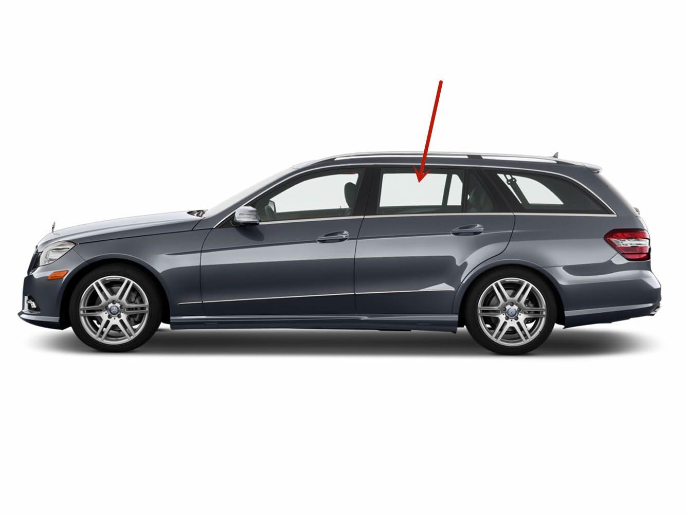 Tempered Diver Left Side Rear Door Window Door Glass Compatible with Mercedes Benz E350 E63AMG 4 Door Wagon 2011-2017 Models