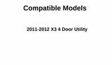 Driver Left Side Rear Door Window Door Glass Compatible with BMW X3 2011-2012 Models