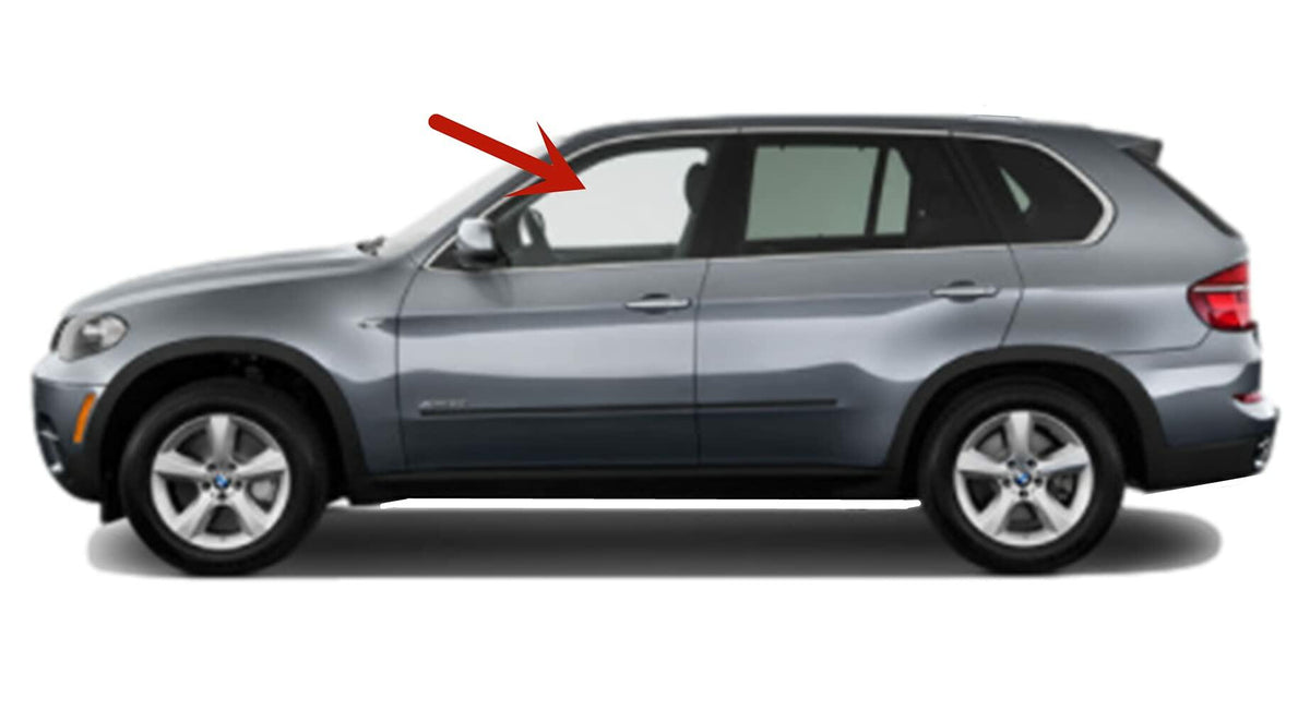 Driver Left Side Front Door Window Door Glass Compatible with BMW X5 2007-2013 Models