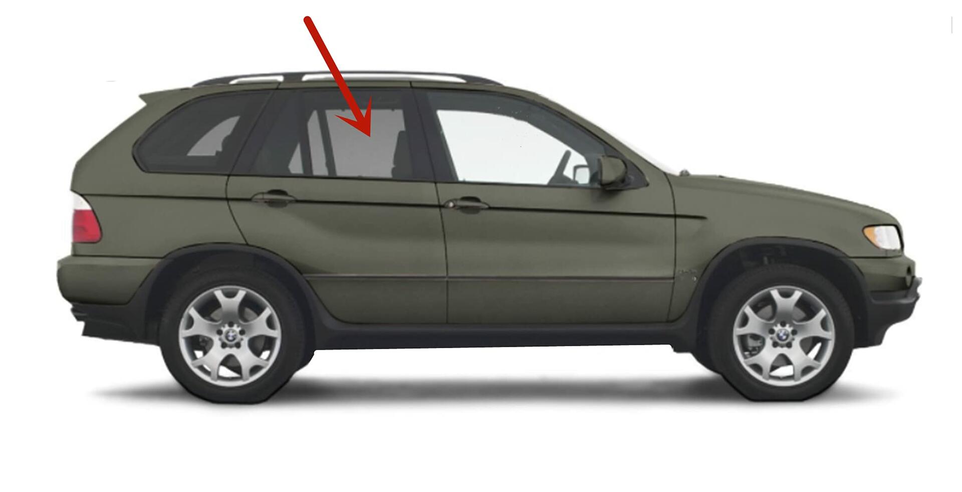 Privacy Passenger Right Side Rear Door Window Door Glass Compatible with BMW X3 2004-2010 Models