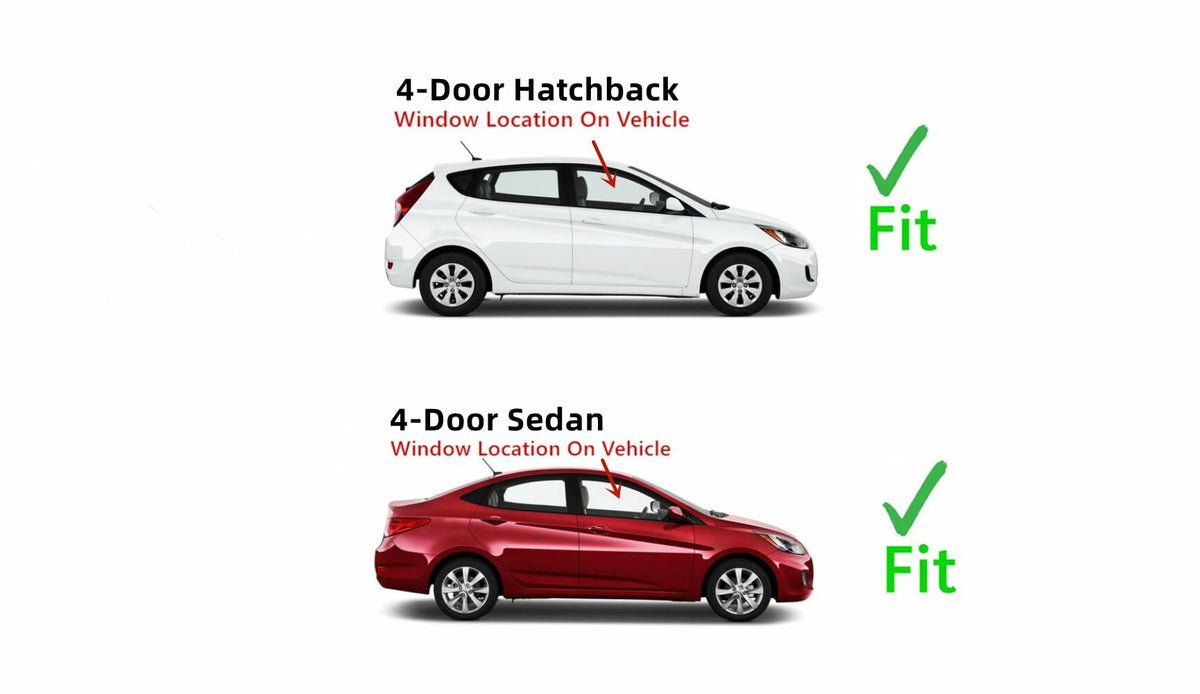 Passenger Right Side Front Door Window Door Glass Compatible with Hyundai Accent 2012-2017 Models