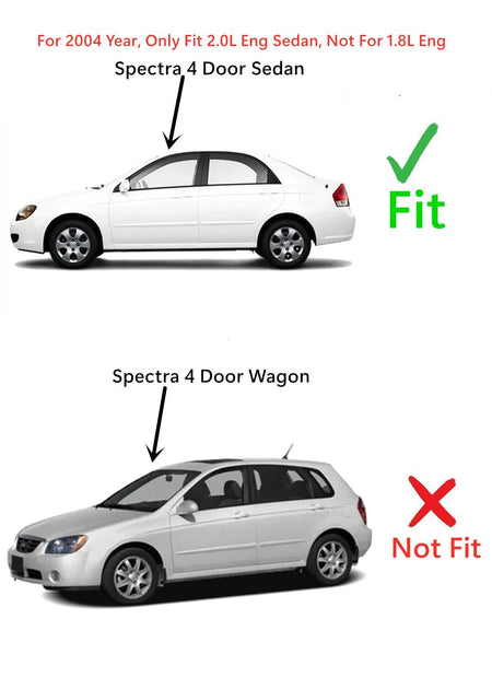 Tempered Driver Left Side Rear Door Window Door Glass Compatible with Kia Spectra 4 Door Sedan 2005-2009 Models (Also Fit 2004 Spectra 2.0L ENG Sedan)