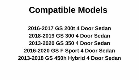 Passenger Right Side Front Door Window Door Glass Compatible with Lexus GS200t / GS300 / GS350 / GS450h / GS F Sport 2013-2020 Models