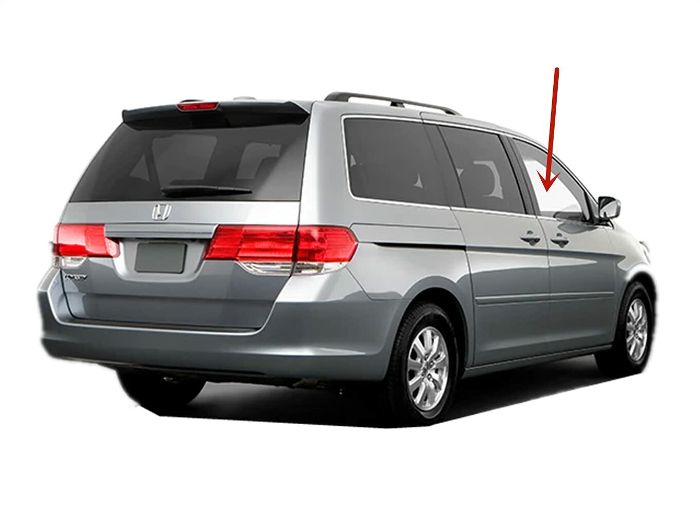 Passenger Right Side Front Door Window Door Glass Compatible with Honda Odyssey Mini Van 2005-2010
