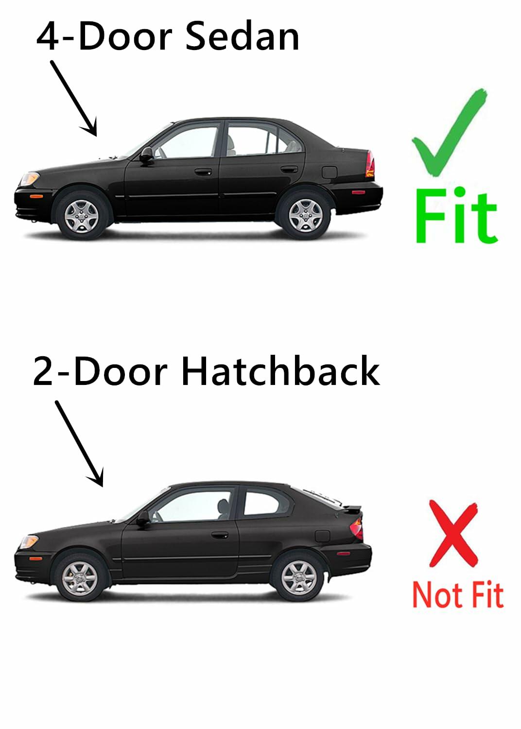 Driver Left Side Front Door Window Door Glass Compatible with Hyundai Accent/Dodge Verna 2000-2005 4 Door Models