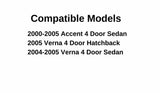 Driver Left Side Front Door Window Door Glass Compatible with Hyundai Accent/Dodge Verna 2000-2005 4 Door Models