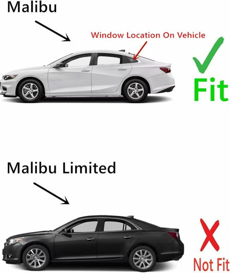 OEM Driver Left Side Quarter Window Quarter Glass Compatible with Chevrolet Malibu 2016-2025 Models