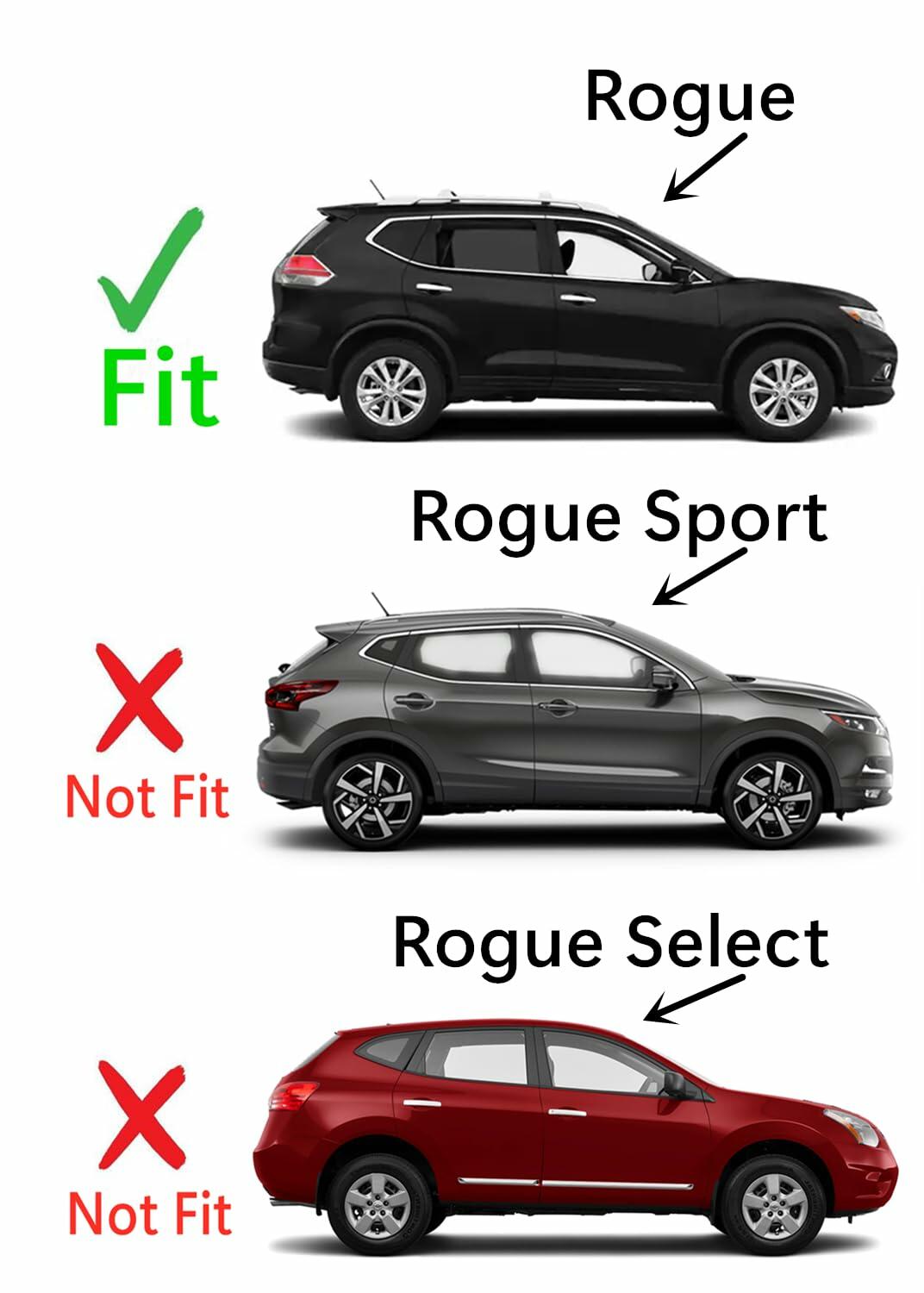 Passenger Right Side Rear Door Window Door Glass Compatible with Nissan Rogue 2014-2020 Models (Not For Rogue Sport or Rogue Select)