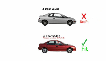 Passenger Right Side Front Door Window Glass Compatible with Dodge Neon/Plymouth Neon 4 Door Sedan 1995-1999 Models
