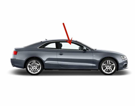 Tempered Passenger Right Side Door Window Door Glass Compatible with Audi A5 S5 RS5 2008-2016 2-Door Coupe Models Only (Not For Convertible or Hatchback)