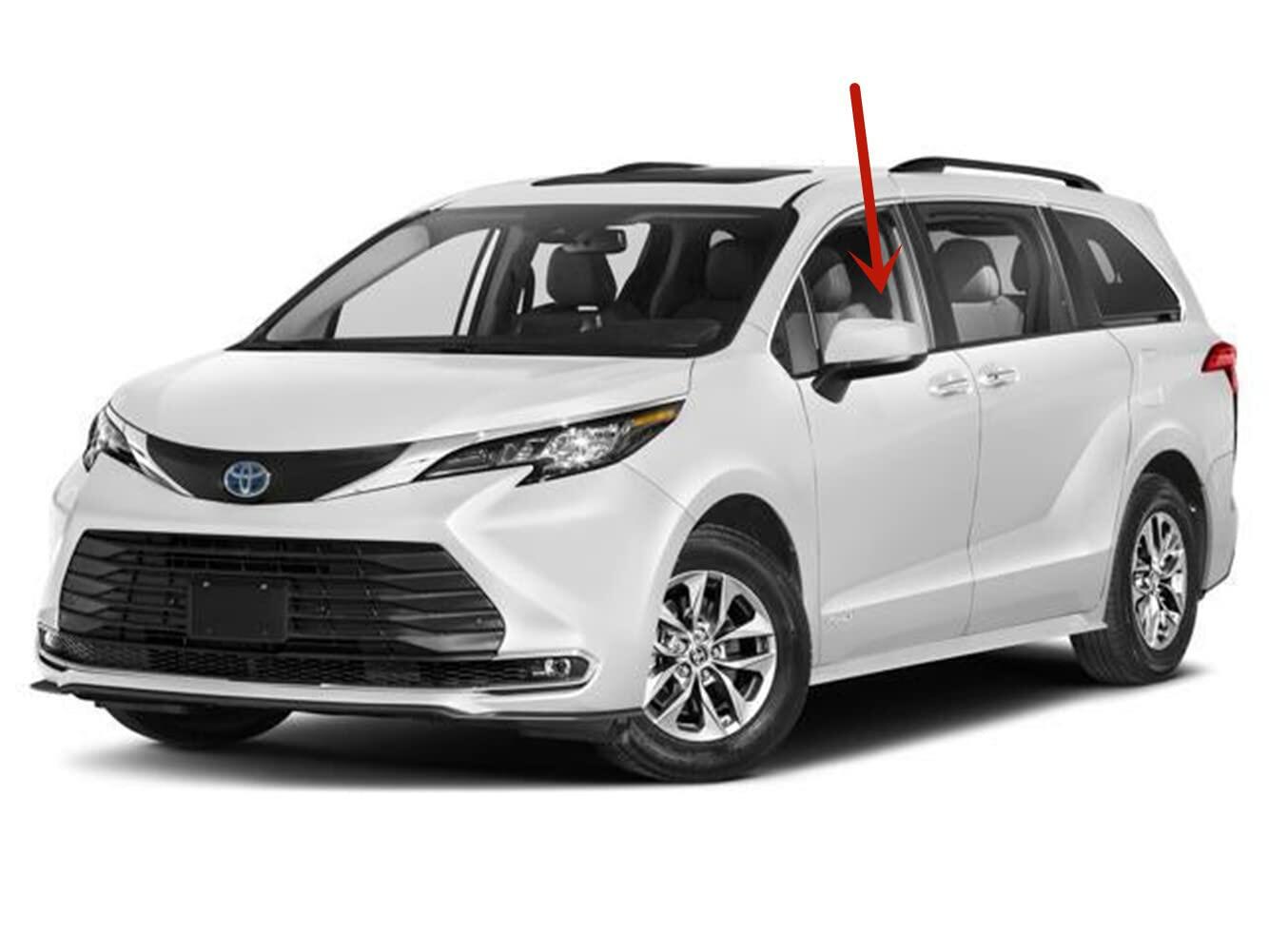 Tempered Driver Left Side Front Door Window Door Glass Compatible with Toyota Sienna 2021-2025 Models
