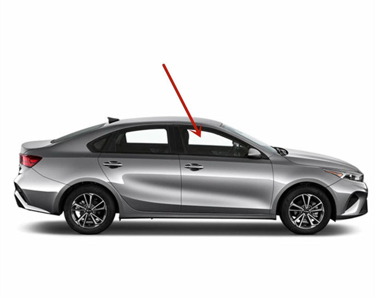 Passenger Right Side Front Door Window Door Glass Compatible with Kia Forte 2019-2024 4-Door Sedan Models