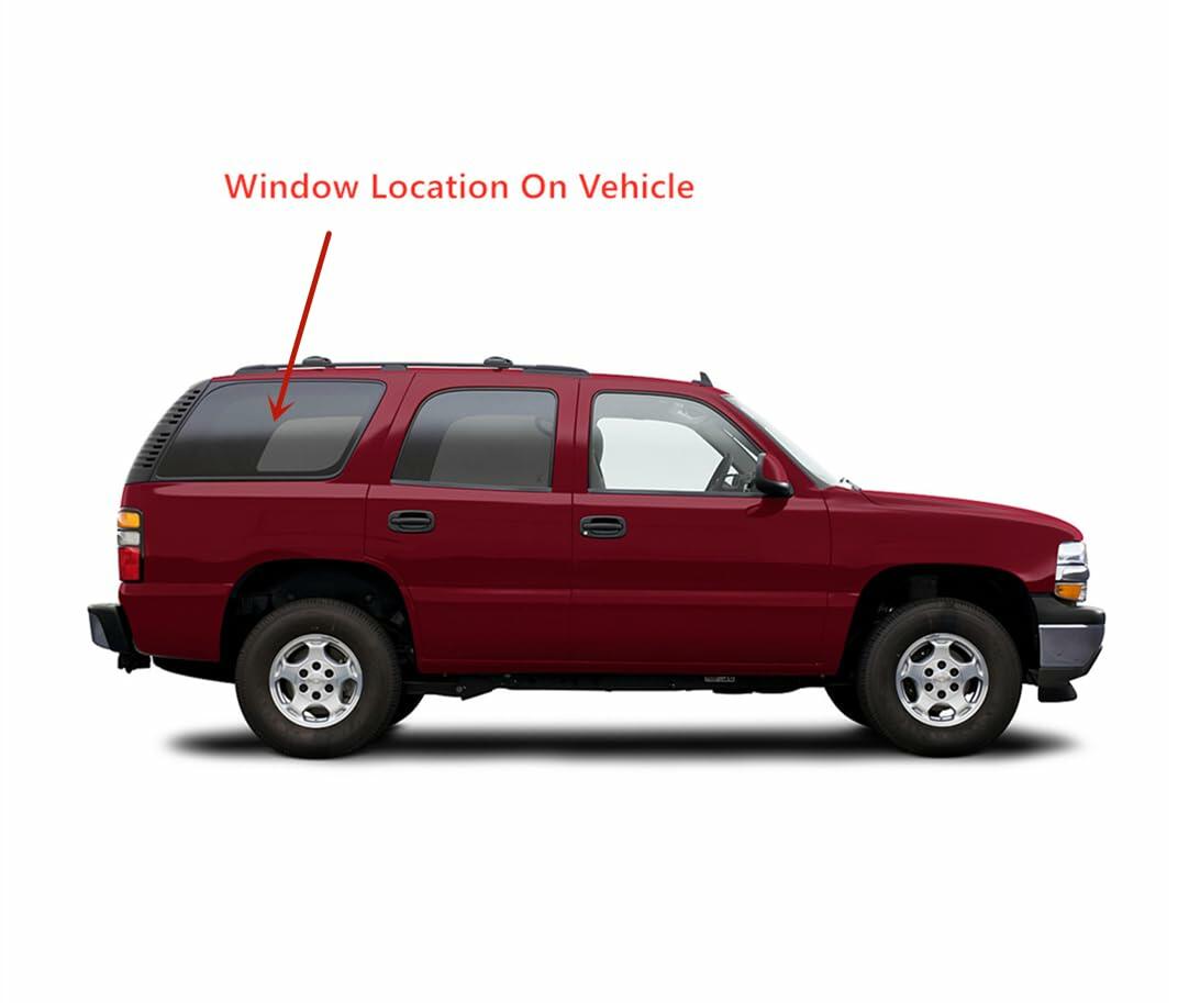 Passenger Right Side Rear Quarter Window Quarter Glass Compatible with GMC Yukon/Chevrolet Tahoe 2000-2006 Models (Not for 2000 Yukon Denali/Tahoe Z71)